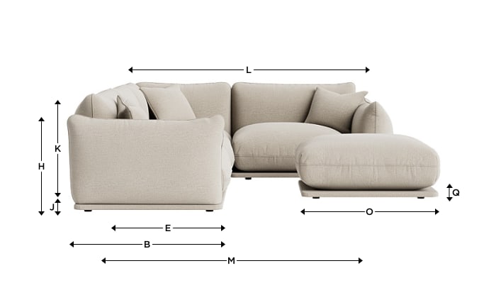 Blockbuster Modular Corner Sofa + Footstool