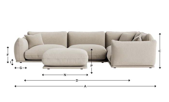 Blockbuster Modular Corner Sofa + Footstool