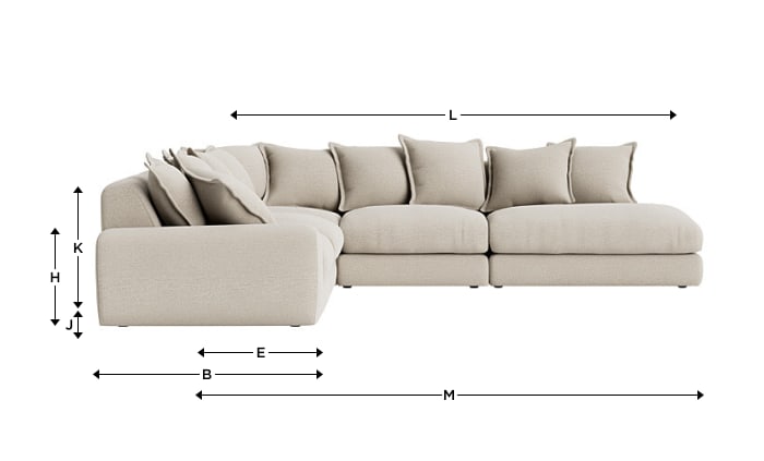 Wodge Modular Chaise Corner Sofa