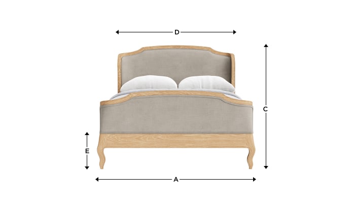 Joelle Bed in Natural Linen