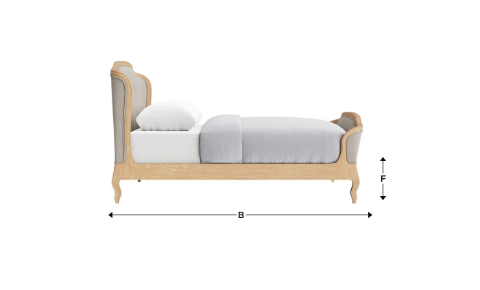 Joelle Bed in Natural Linen