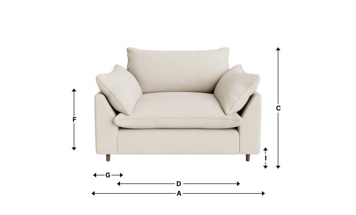 Slow Riser Love Seat Sofa Bed