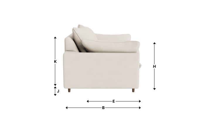 Slow Riser Love Seat Sofa Bed