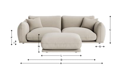 Blockbuster Modular Sofa + Footstool