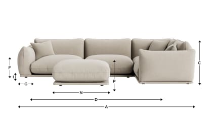 Blockbuster Modular Corner Sofa + Footstool