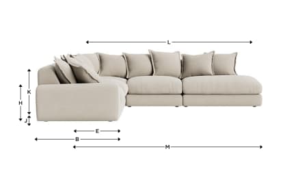 Wodge Modular Chaise Corner Sofa
