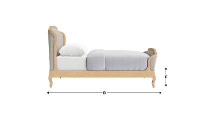Joelle Bed in Natural Linen