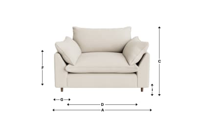 Slow Riser Love Seat Sofa Bed