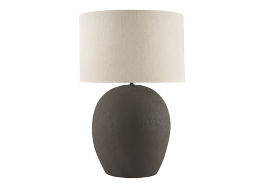 Slatey Table Lamp in Charcoal