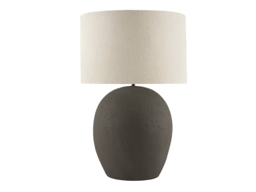 Slatey Table Lamp in Charcoal
