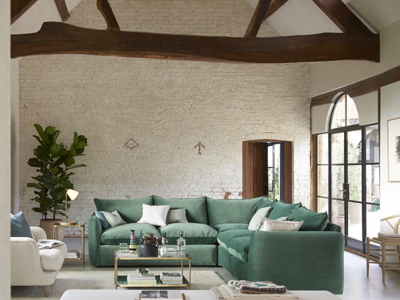 Even sided corner sofa best sale