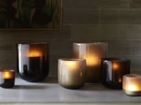 Hurricane Candle Holder: Choose from three sizes.