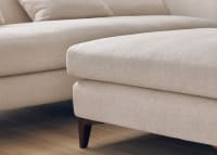 La Dolce Seater Footstool in Whipped Cream White Boucle