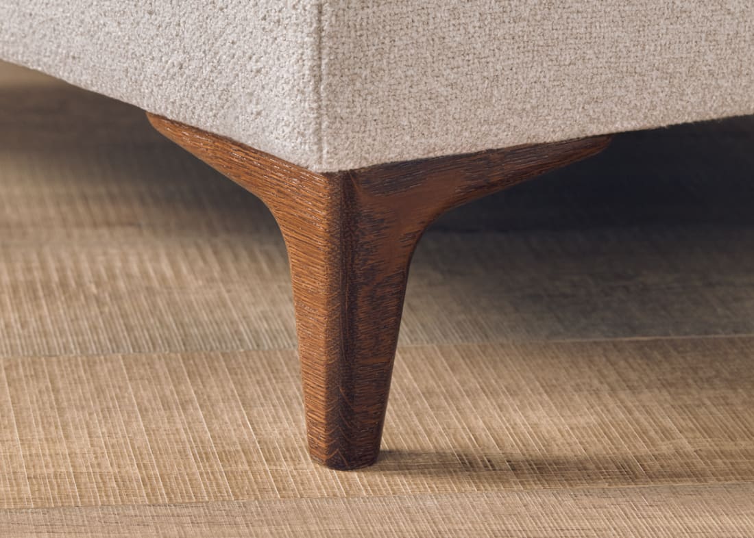 La Dolce Seater Footstool in Whipped Cream White Boucle