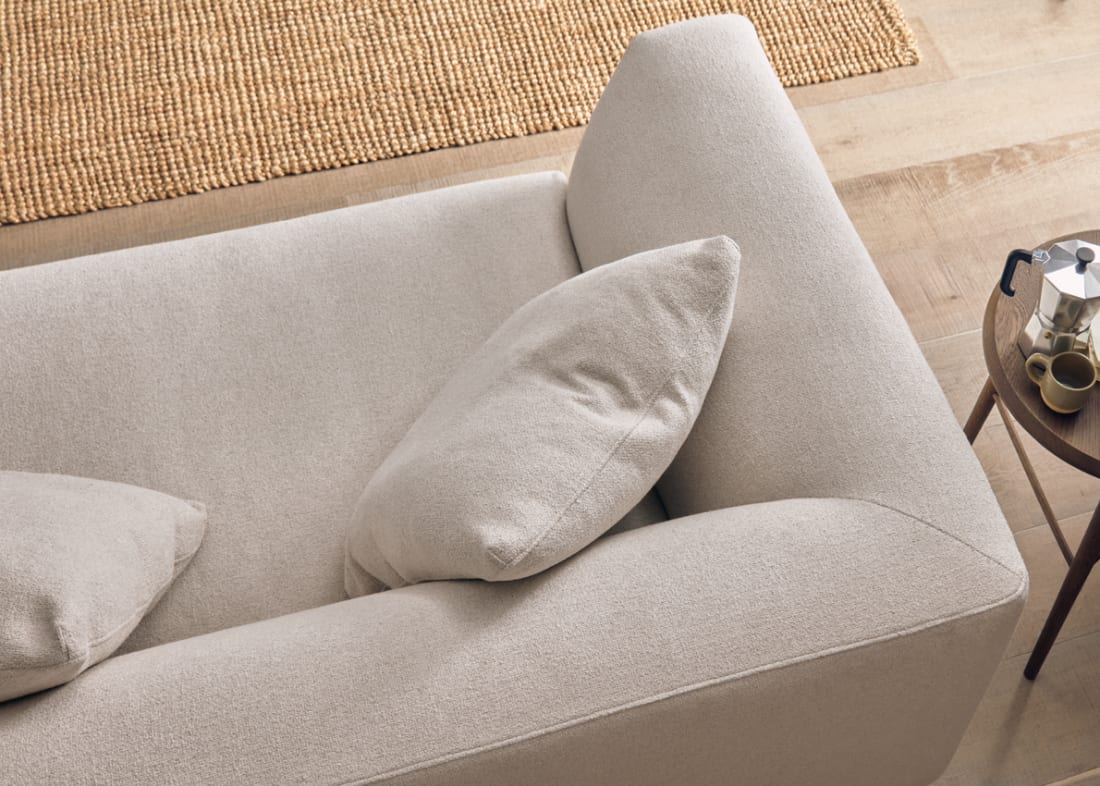La Dolce Seater Sofa in Whipped Cream White Boucle