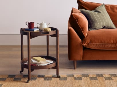 Meals on Wheels Side Table in Dark Oak