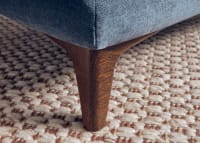 Basecamp Footstool in Sopping Seagrass Teal Chenille