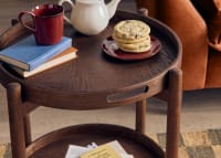 Meals on Wheels Side Table in Dark Oak