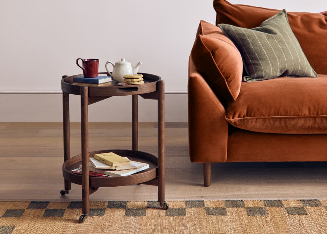 Meals on Wheels Side Table in Dark Oak