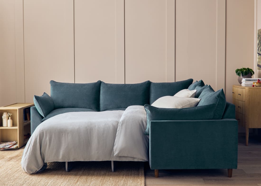 Slow Riser Corner Sofa Bed | Upholstered Sofa Bed | Loaf