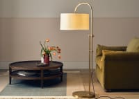 Trombone Floor Light - Standard - Antique Brass