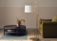Trombone Floor Light - Standard - Antique Brass