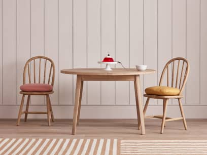 Parquet Pie Kitchen Table in Whitewashed Oak