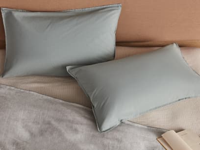 Easy Cotton Pillowcases in Duck Pond Teal