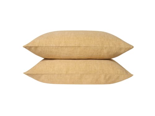 Lazy Linen Marle Set of 2 Pillowcases - Standard - Butterscotch Marle