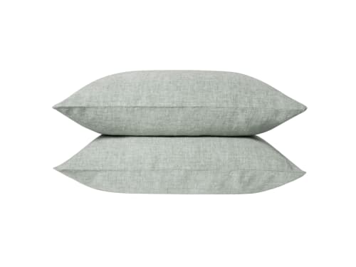 Lazy Linen Marle Set of 2 Pillowcases - Standard - Duck Pond Teal Marle