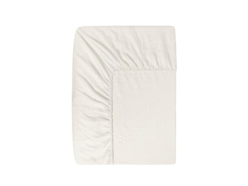 Lazy Linen Fitted Sheet - King - Oat Milk