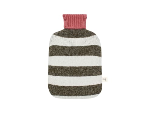 Huggins Hot Water Bottle - Standard - Welly Boot Green and Icing Sugar