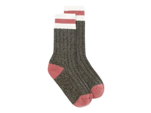Toastie Sock - Medium/ Large 7-11 -  Welly Boot Green and Icing Sugar