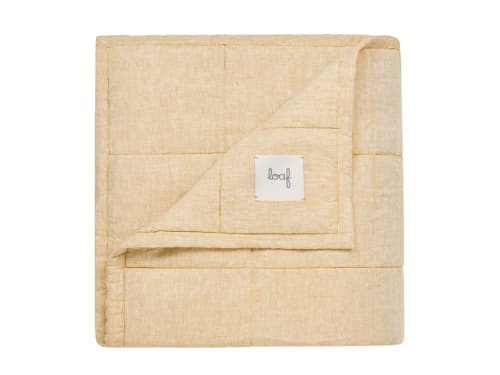Marley Linen Quilt - 200cm x 230cm - Butterscotch Marle