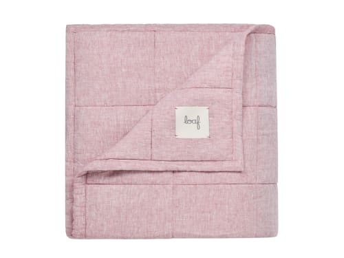 Marley Linen Quilt - 230cm x 250cm - Raspberry Fool Marle