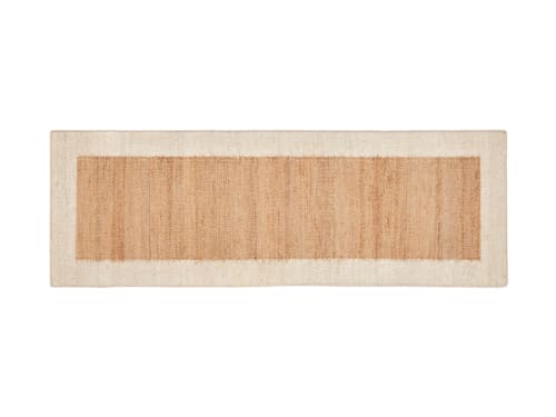 Bordy Edge Jute Runner 80 x 240 cm in Oat