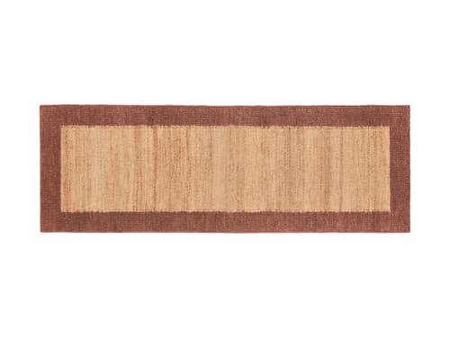 Bordy Edge Jute Runner 80 x 240 cm in Brown