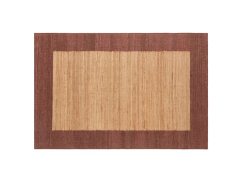 Bordy Edge Jute Rug 140 x 200 cm in Brown