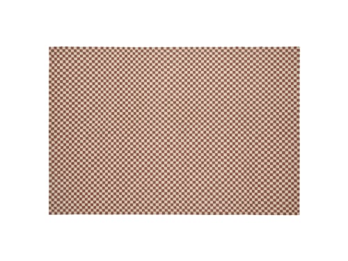 Checky Wool Rug - 140cm x 200cm - Brown and Oat