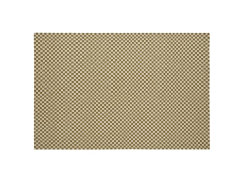 Checky Wool Rug - 170cm x 240cm - Olive and Oat