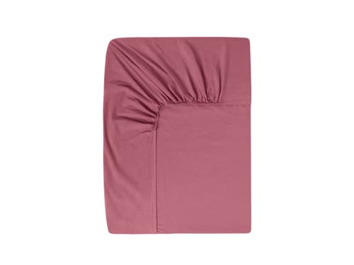 Easy Cotton Fitted Sheet Kingsize in Raspberry Fool