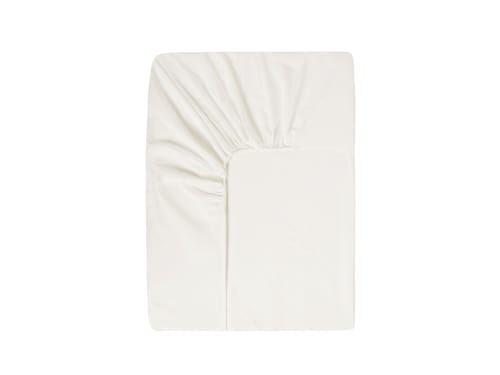 Easy Cotton Fitted Sheet Double in Oat Milk