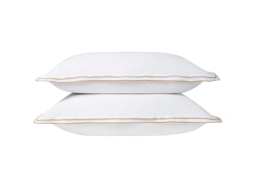 Twin Trim Classy Cotton Set of 2 Pillowcase - Standard - Butterscotch