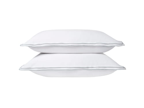 Twin Trim Classy Cotton Set of 2 Pillowcase - Standard - Duck Pond Teal
