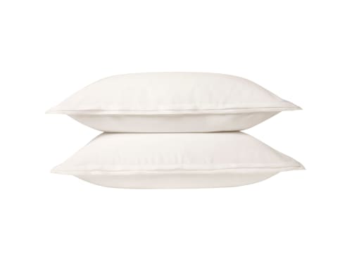 Twin Trim Classy Cotton Set of 2 Pillowcase - Standard - Oat Milk
