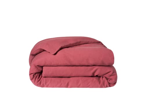 Lazy Linen Duvet Cover - Superking - Raspberry Fool