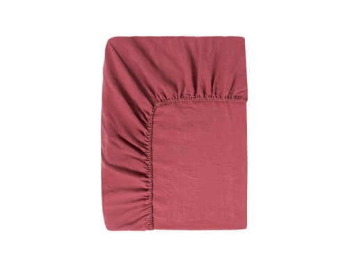 Lazy Linen Fitted Sheet - Superking - Raspberry Fool