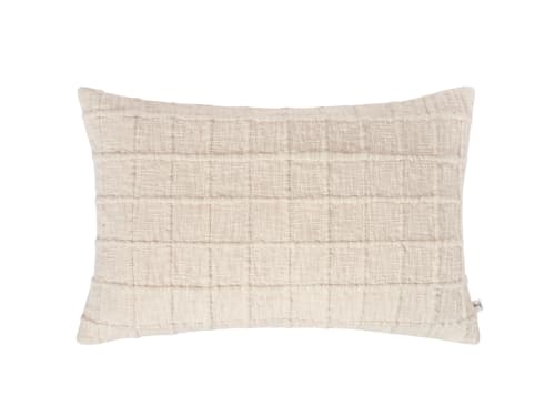 Griddy Cushion 40 x 66 cm in Chalk