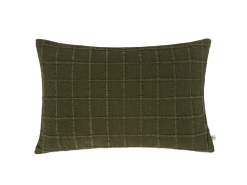 Griddy Cushion 40 x 66 cm in Green