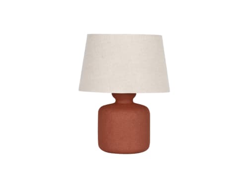 Dapple Ceramic Table Lamp - Small - Cinnamon Sticks Orange